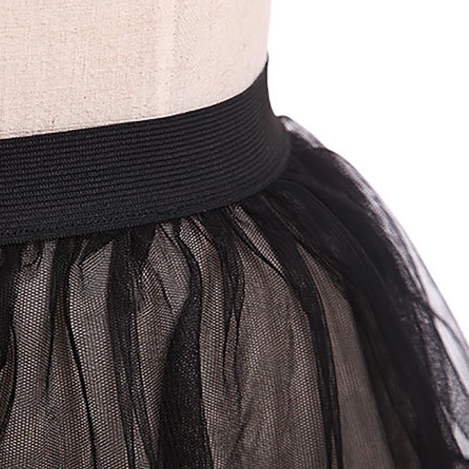 Spódnica tutu damska w stylu lat 80., krótka, klasyczna, mini spódniczka, elastyczna, wysoka talia, halka, retro, jednokolorowa, odświętna spódnica na karnawał, na wesele, imprezę, do tańca