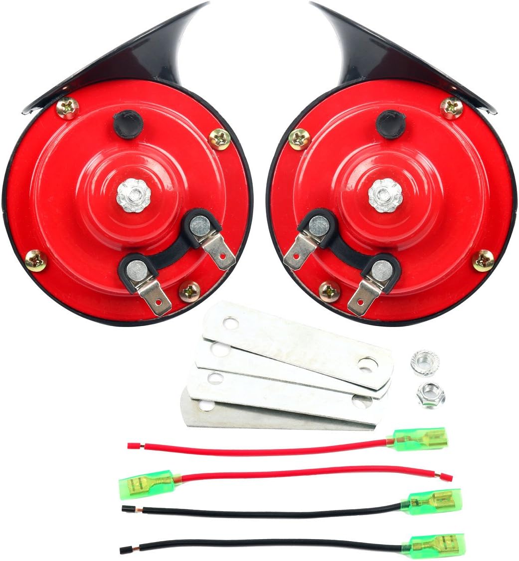 8MILELAKE 110DB Waterproof Air Horns 12V Super Loud Snail Horn with