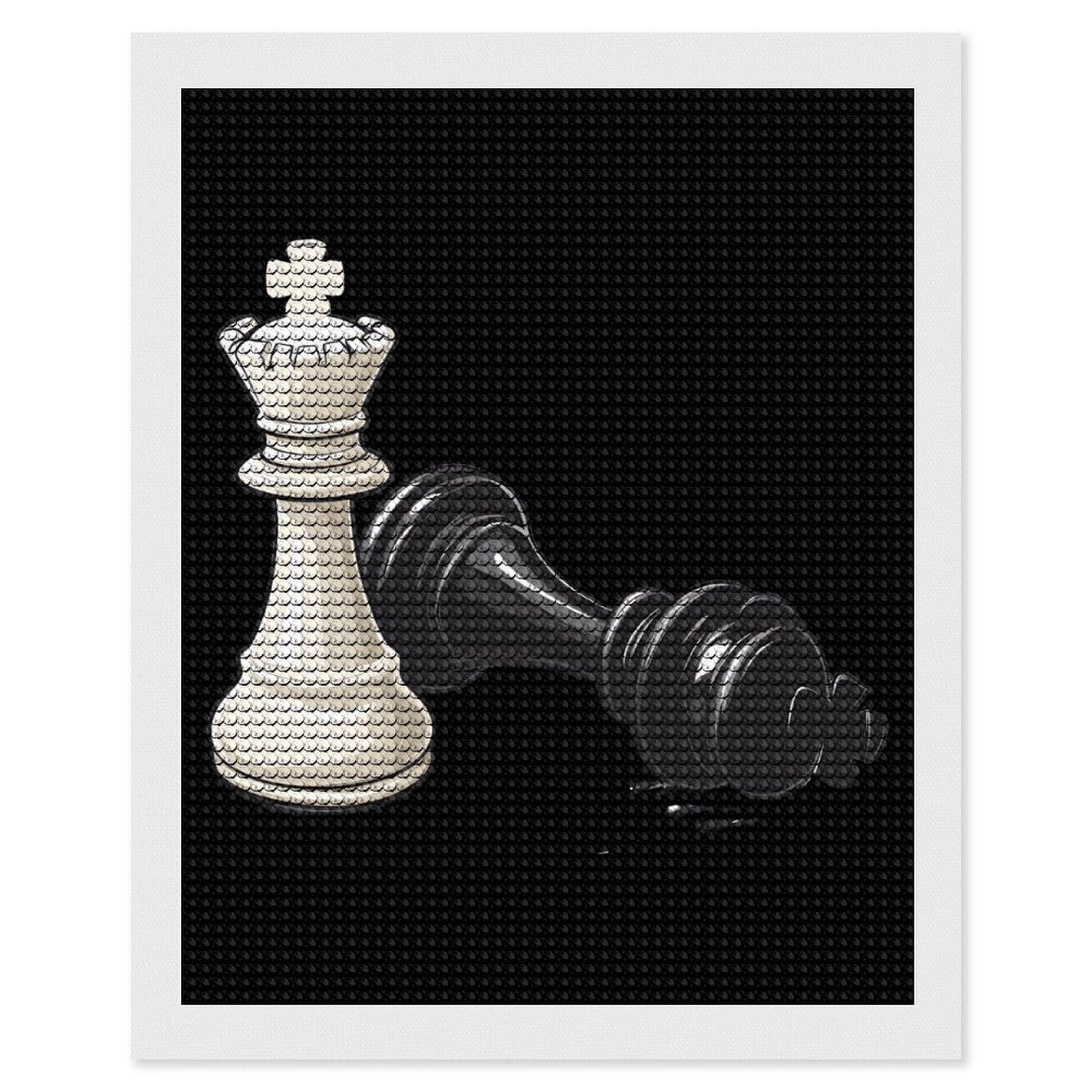 Nclqvjxzkhw Style Funny Chess Player Diamond Art Painting For Adult Round Diamonds Pictures Arts Crafts Home Wall Decor 16"X20"