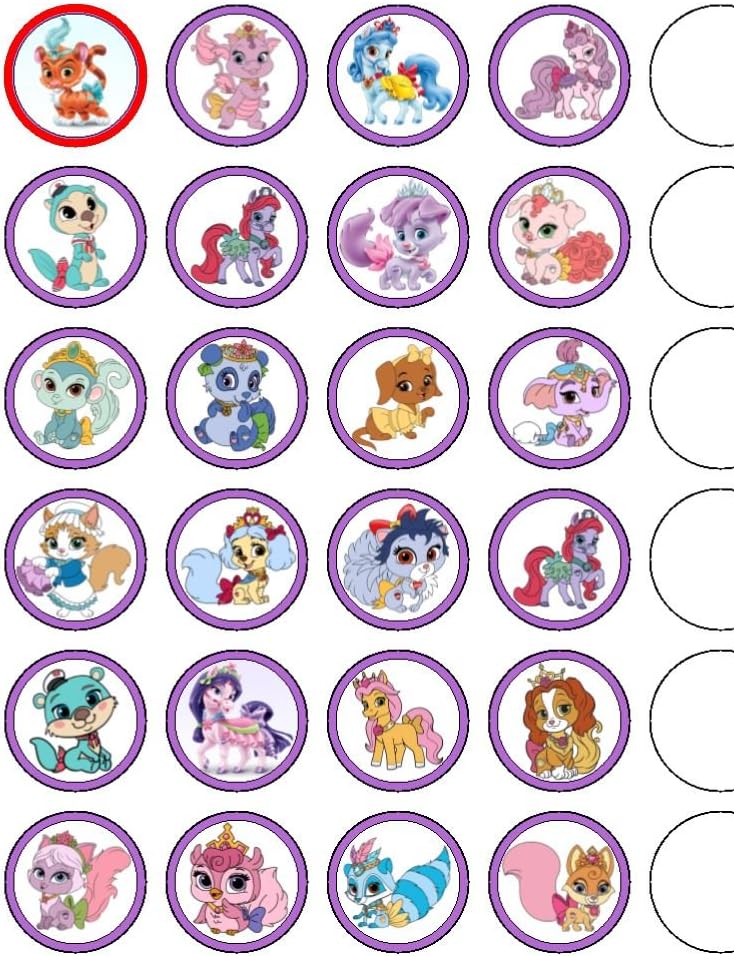 Coyote 24 x Whisker Haven (purple) Palace Pets edible cupcake toppers
