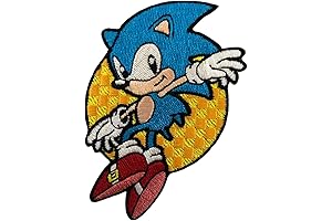Leaping Sonic - Classic Sonic The Hedgehog Iron On Patch