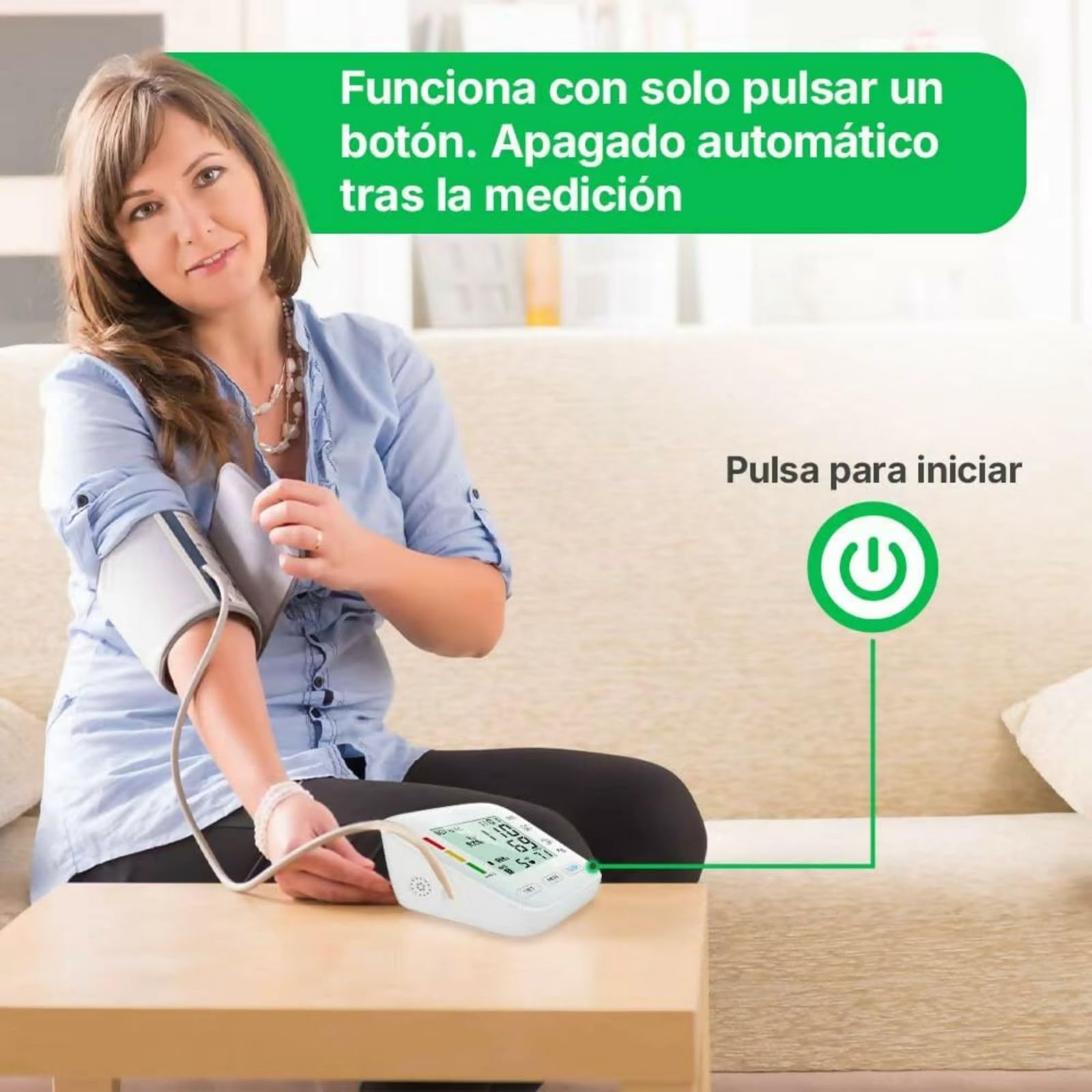 oryzom Tensiómetro V1 Pro – Precisión clínica y comodidad óptima para un control fiable en casa，Pantalla grande, voz de aviso, pequeño y portátil