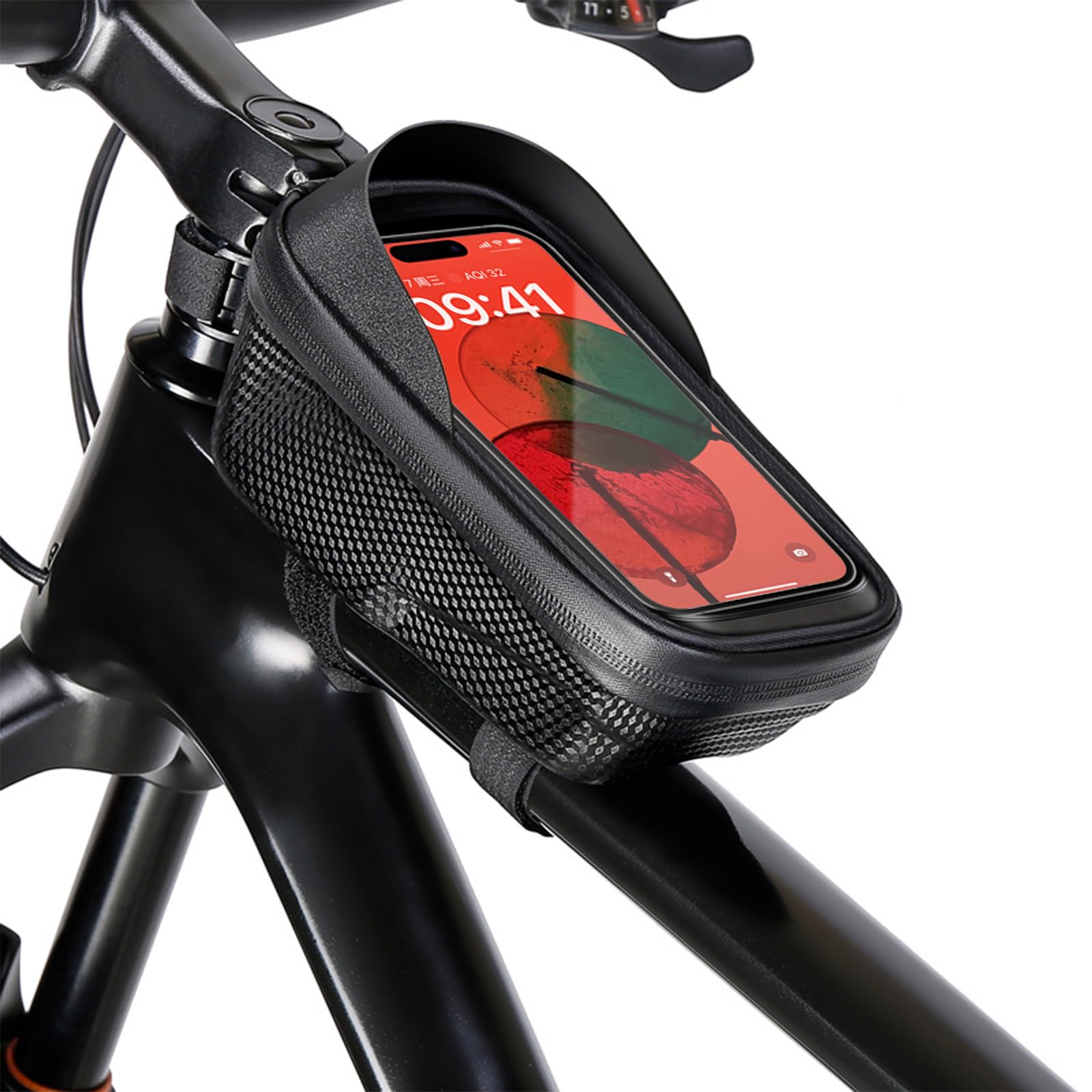 PZCC Bike Frame Bags,Waterproof Bike Phone Holder,Essential Mountain Bike Accessories,Great Cycling Gifts for Cyclists