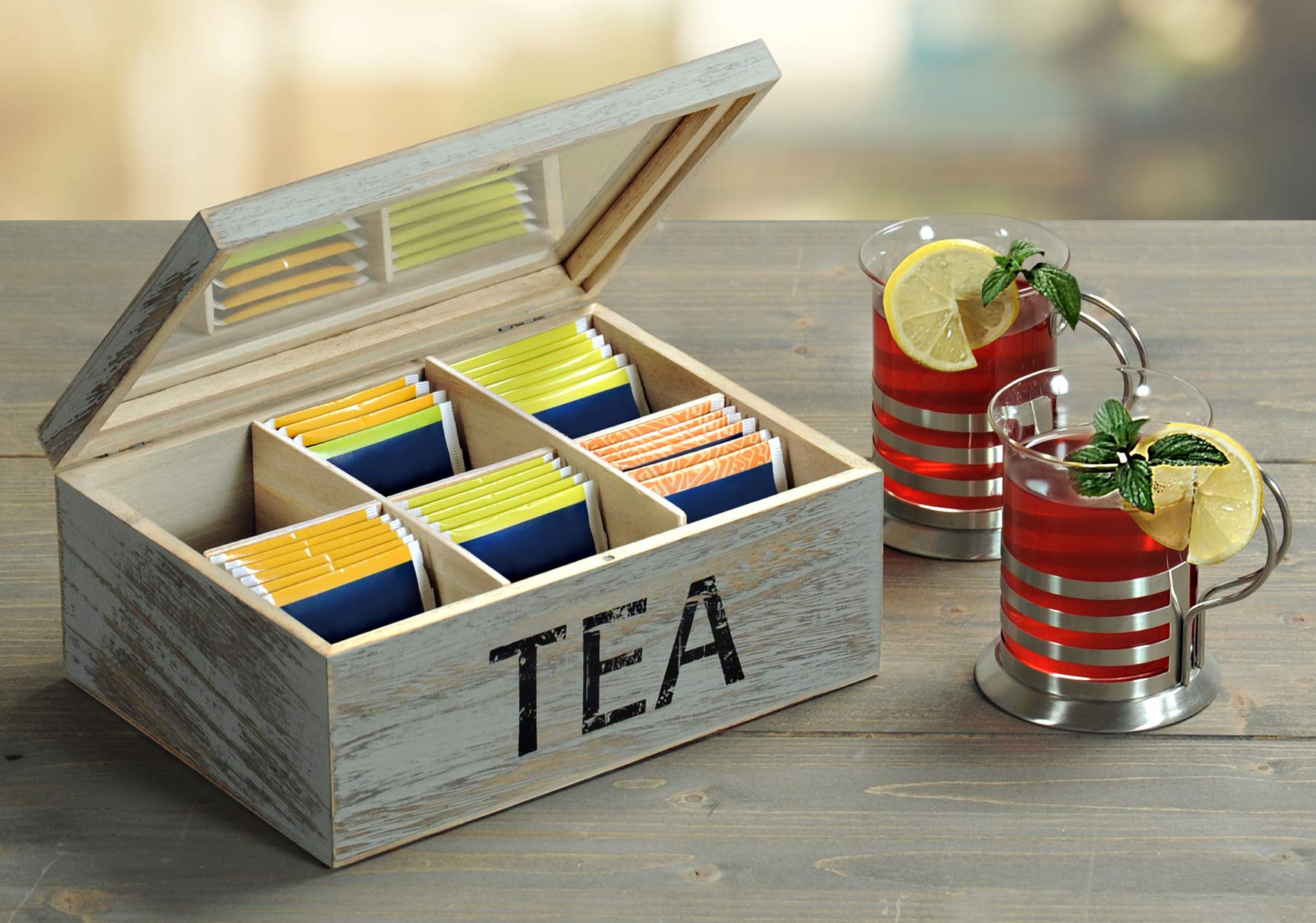 Lillian Collection Premium Heavyweight Acrylic Clear Tea Box (8.375