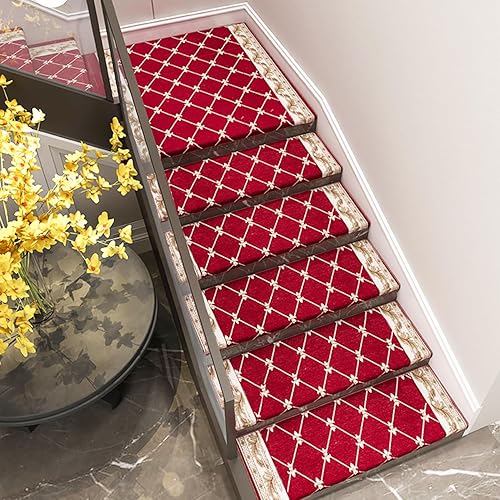 Miniatura 3 de TINTON LIFE Juego de 13 alfombras antideslizantes y lavables con parte trasera de goma antideslizante para interiores, protectores de escalera