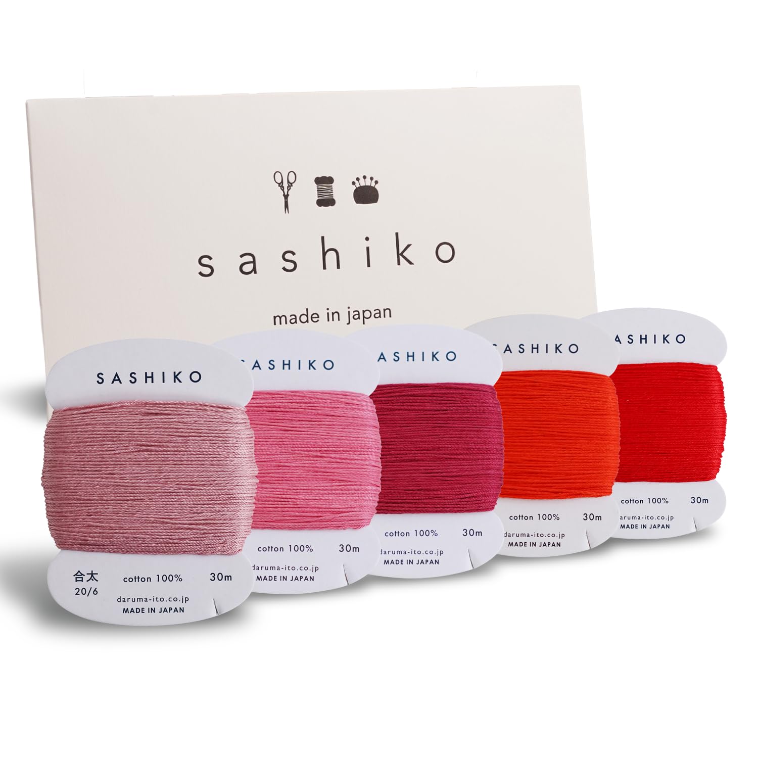 Amazon.com: DARUMA Sashiko Thread 100% Cotton Card Type (32.8 yd