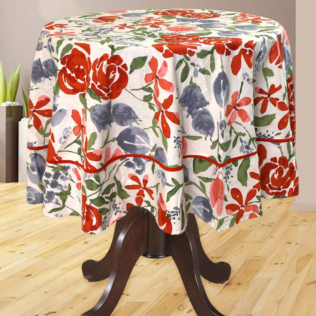 Bilberry Furnishing By Preeti Grover Cotton, Decorative Hand Made Multicolor Floral Digital Printed Table Cloth 72 Inches, 100% Cotton Round Dinning Table Cover for 4-6 Seater (B083M3P1K6) Amazon Price History, Amazon Price Tracker