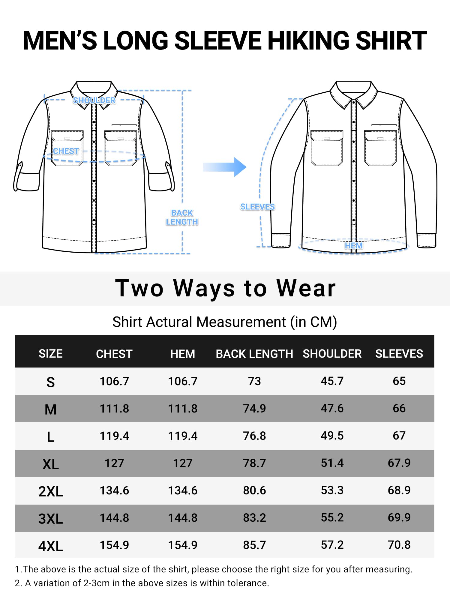 33,000ft Camiseta Deportiva para Hombre, Camiseta Transpirable de Secado Rápido para Exteriores, Protección UV 50+, Adecuada para Senderismo y Pesca en Todas Las Estaciones