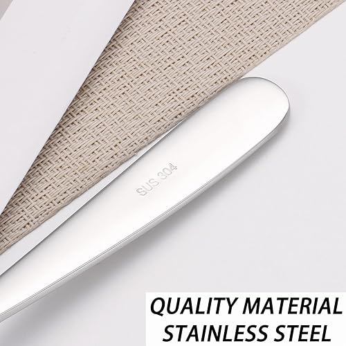 Miniatura 4 de Mafier Cuchara grande para servir, juego de cucharas de servir de 9 pulgadas, utensilios de servir de catering de acero inoxidable para fiestas,