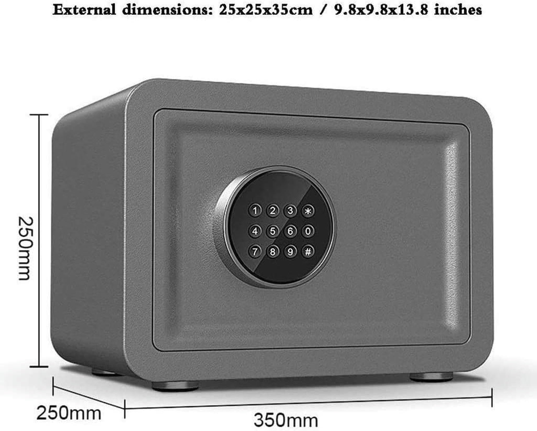 Caja Fuerte Caja De Depósito Electrónica Digital, Estructura De Acero Sólida Oculta En La Cerradura De Perno, Diseño De Anclaje De Pared para Oficina En Casa, Hotel, Negocios, Joyería, Efectivo S