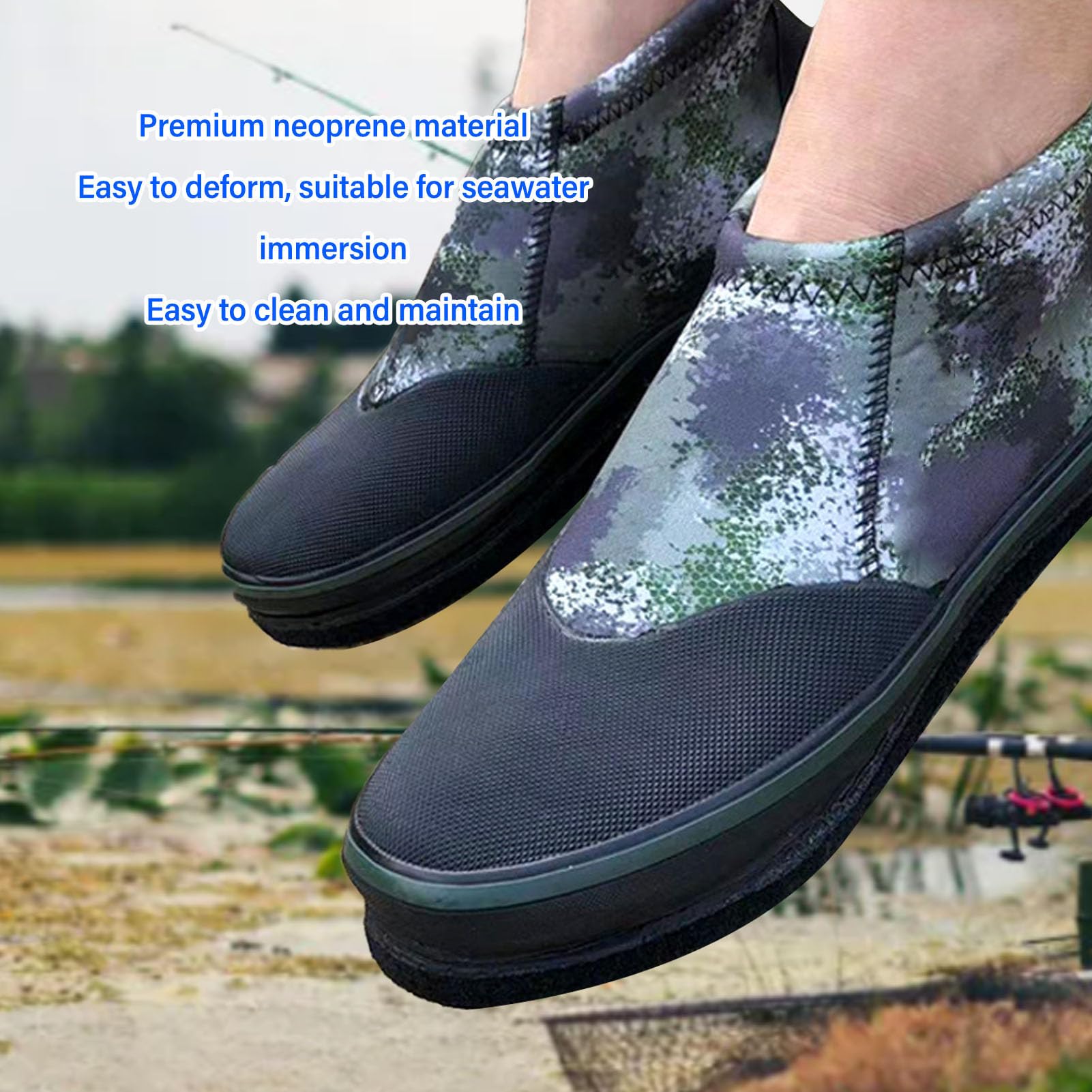 Rock Fishing Shoes Non Slip Abrasion Resistant with Steel Nails