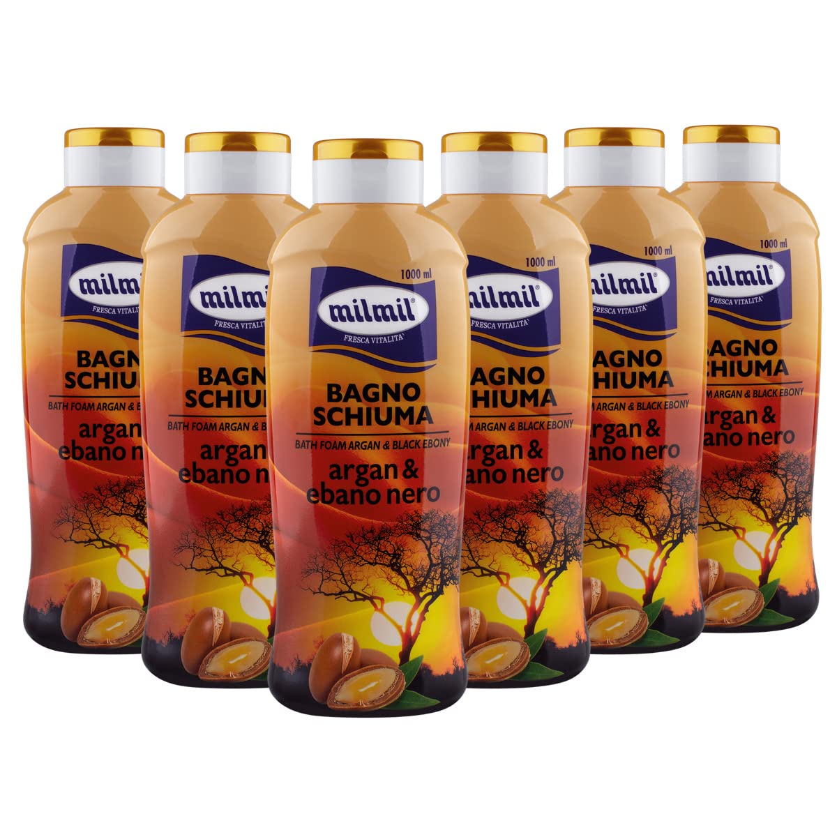 Milmil Bagnoschiuma Olio Di Argan - Ricarica Maxi 4x2000ml Per Igiene Quotidiana - Foto 14