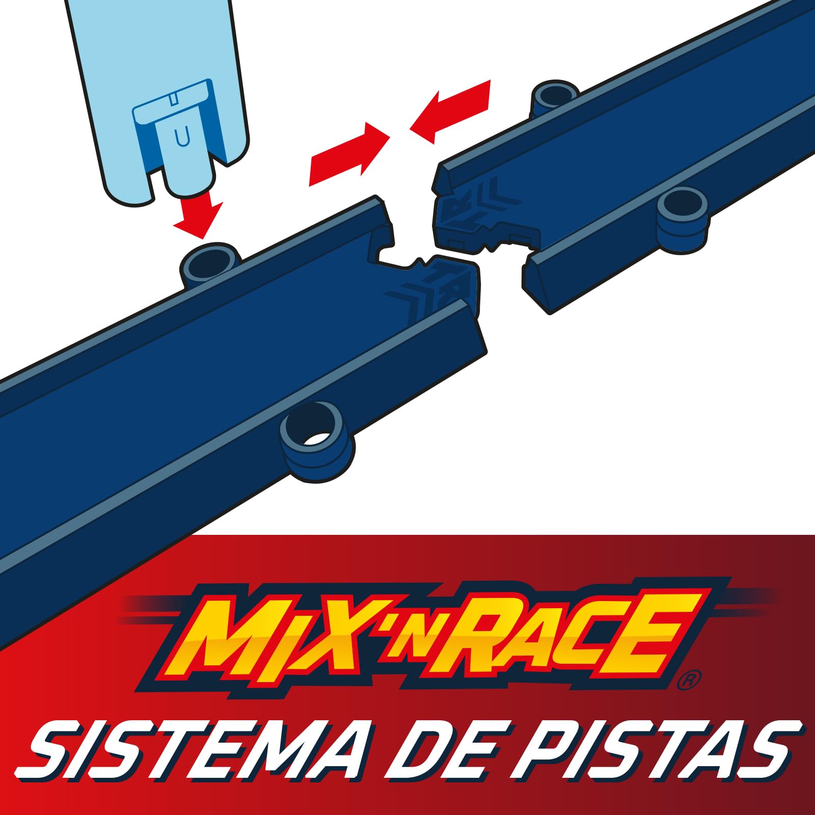 T-Racers Mix ‘N Race Volcanosaurus Pista para Coches de Juguete T-Racers, Contiene 1 Disparador, 3 Pistas, 1 Coche Exclusivo Nitro Rex y 4 Acrobacias
