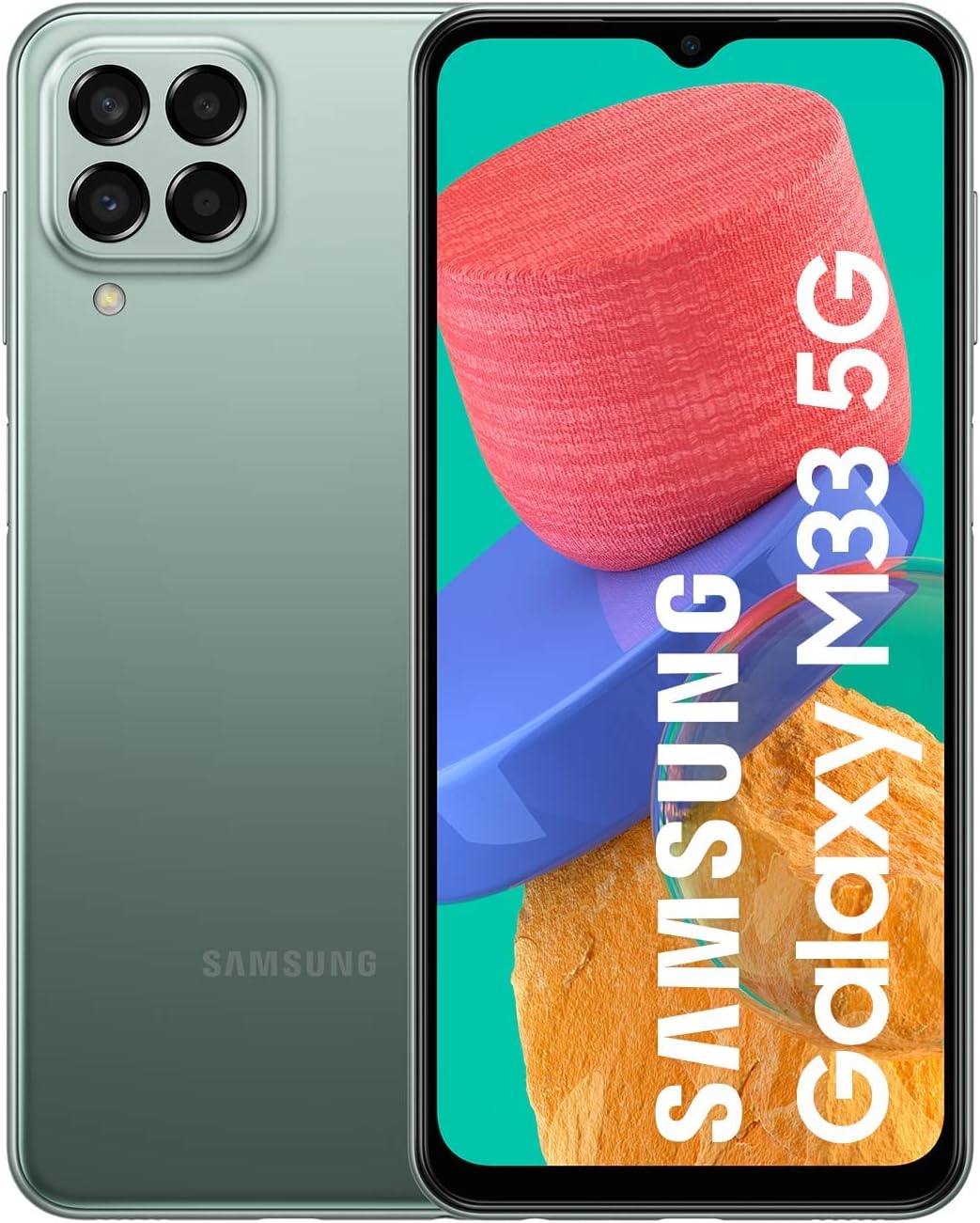 SAMSUNG Galaxy M33 5G Mobile Phone SIM Free Android Smartphone 6GB RAM 128GB Storage Khaki Geen [Amazon Exclusive], Khaki Green