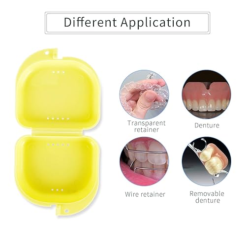 Miniatura 5 de Estuche protector bucal para ortodoncia con orificios de ventilación, soporte de dentadura para alineador, pequeña para el hogar, oficina, viajes,