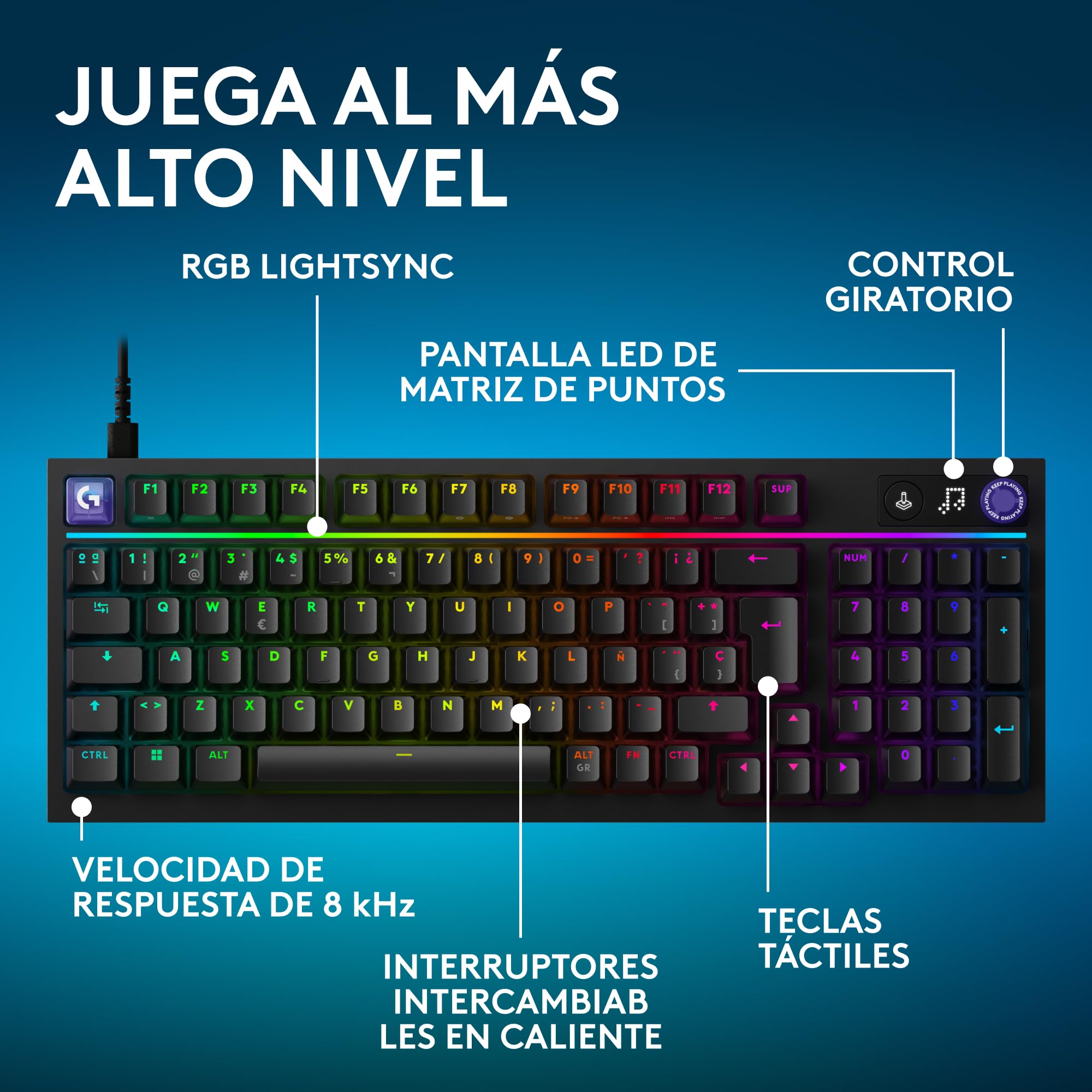 Logitech G G316 X 98 Teclado Gaming (ES) + G305 X Superlight Ratón - Negro