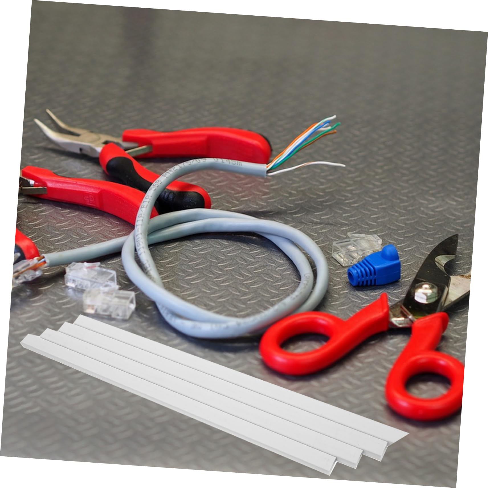Plástico Ocultador Cables de Juego, Blanco 1, de Pared
