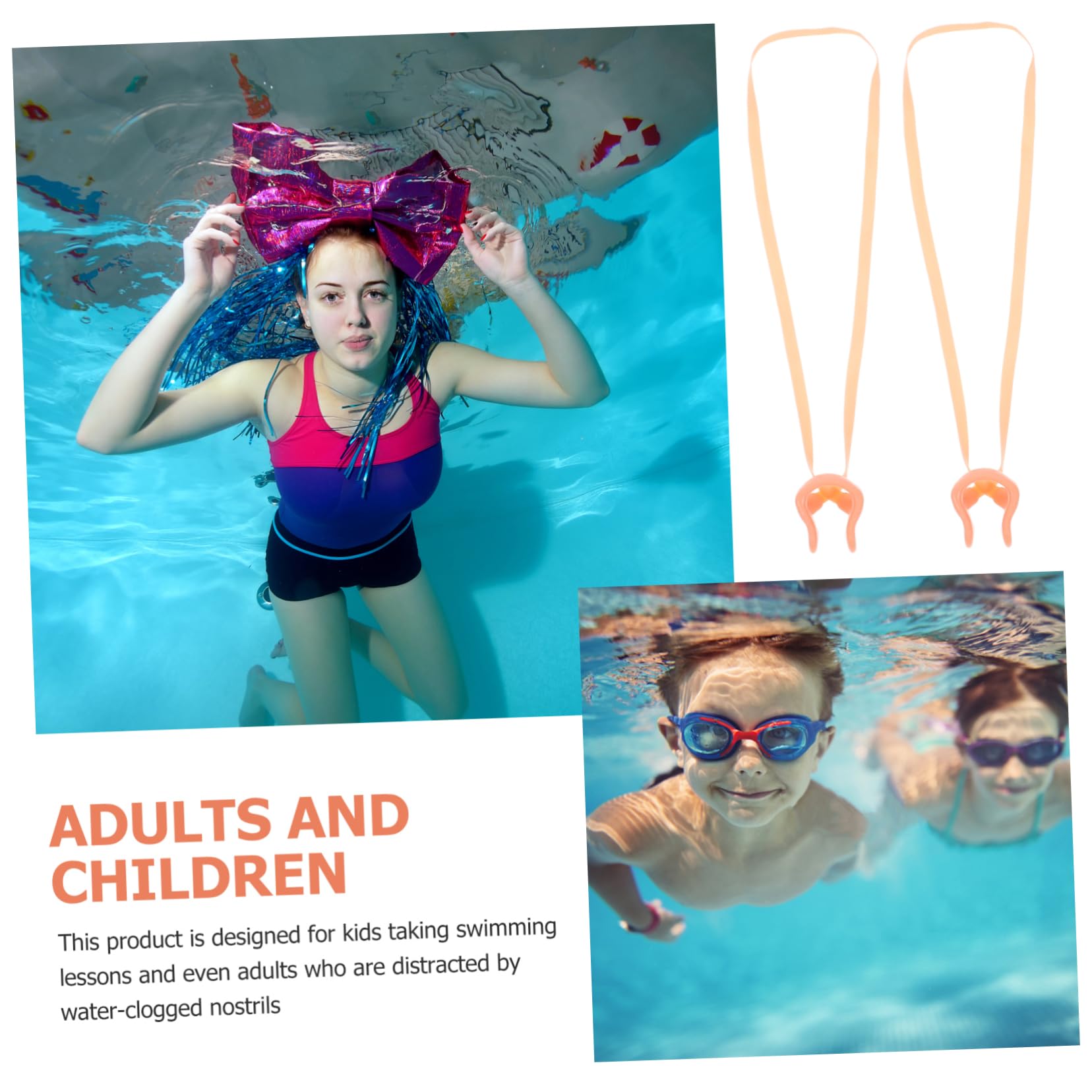 Sosoport STK elastisches Band Stretch Band nasenschutz strechguertel Schwimmzubehör wasserabdichtungen Waterproof Stretch bänder Sport Nasenschiene Spielzeug Nasenklammer Kind Nasenpads