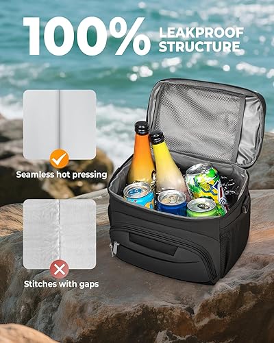 Miniatura 4 de Lonchera térmica para mujereshombres, lonchera a prueba de fugas con correa ajustable para el hombro para adultos, bolsa de mano suave y fresca para