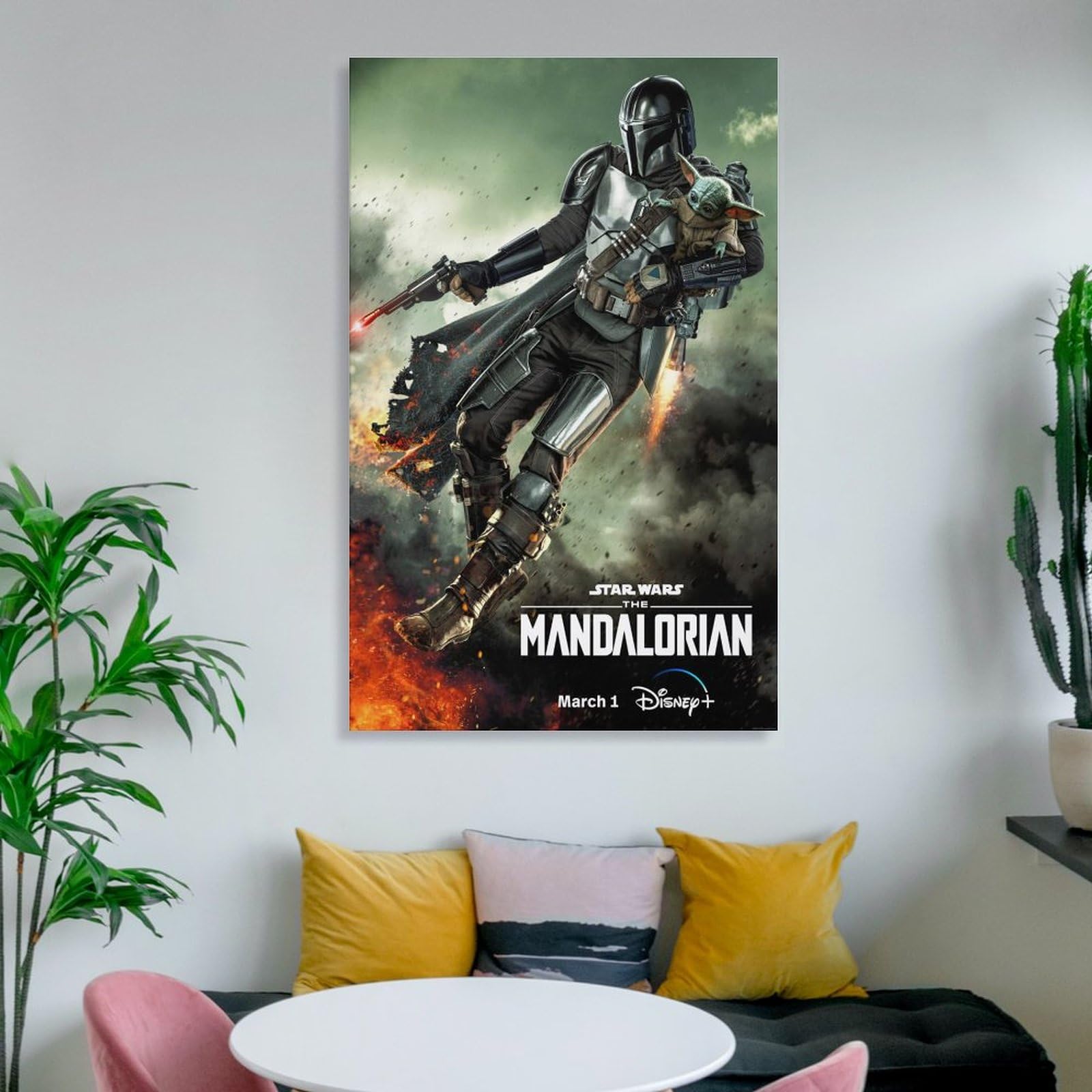 Amazon.co.jp: マンダロリアン映画ポスター キャンバス 芸術 ポスター