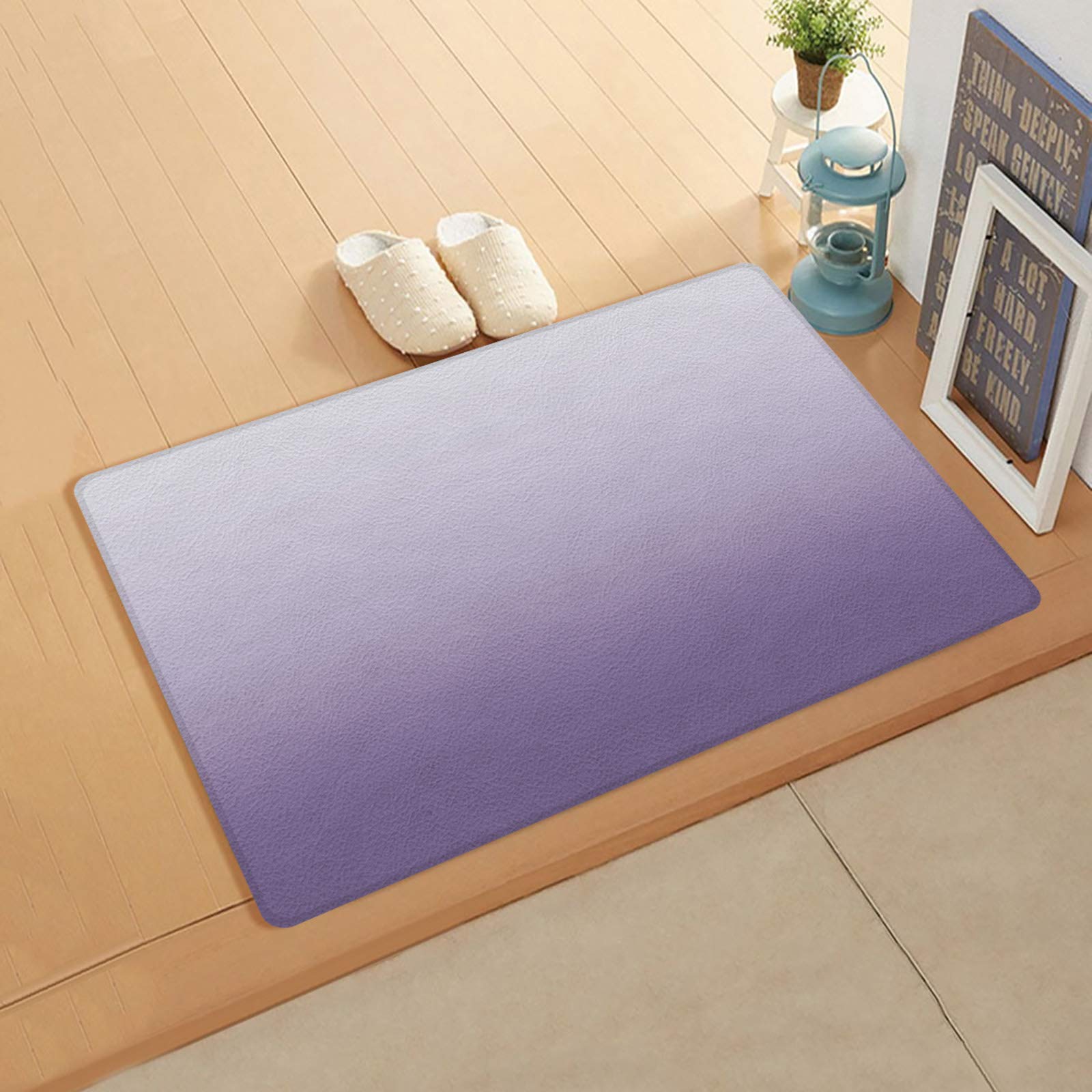 Tapis de bain anti-fatigue cuisine lavable violet 45x150cm