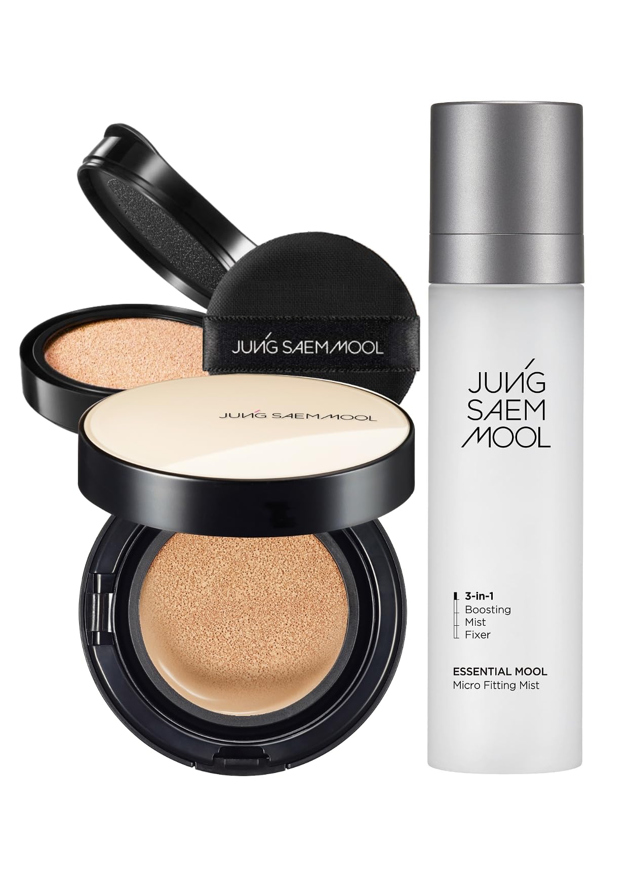 Essential Skin Nuder Cushion (Light) | Refill Included + Essential Mool Micro Fitting Face Mist (120 ml)