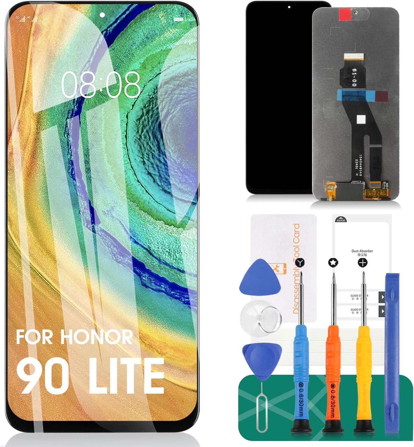 For Huawei Honor 90 Lite LCD Screen Replacement For Huawei Honor 90 Lite LCD Display Touch Digitizer Assembly Repair Kits (Black,Without Frame)