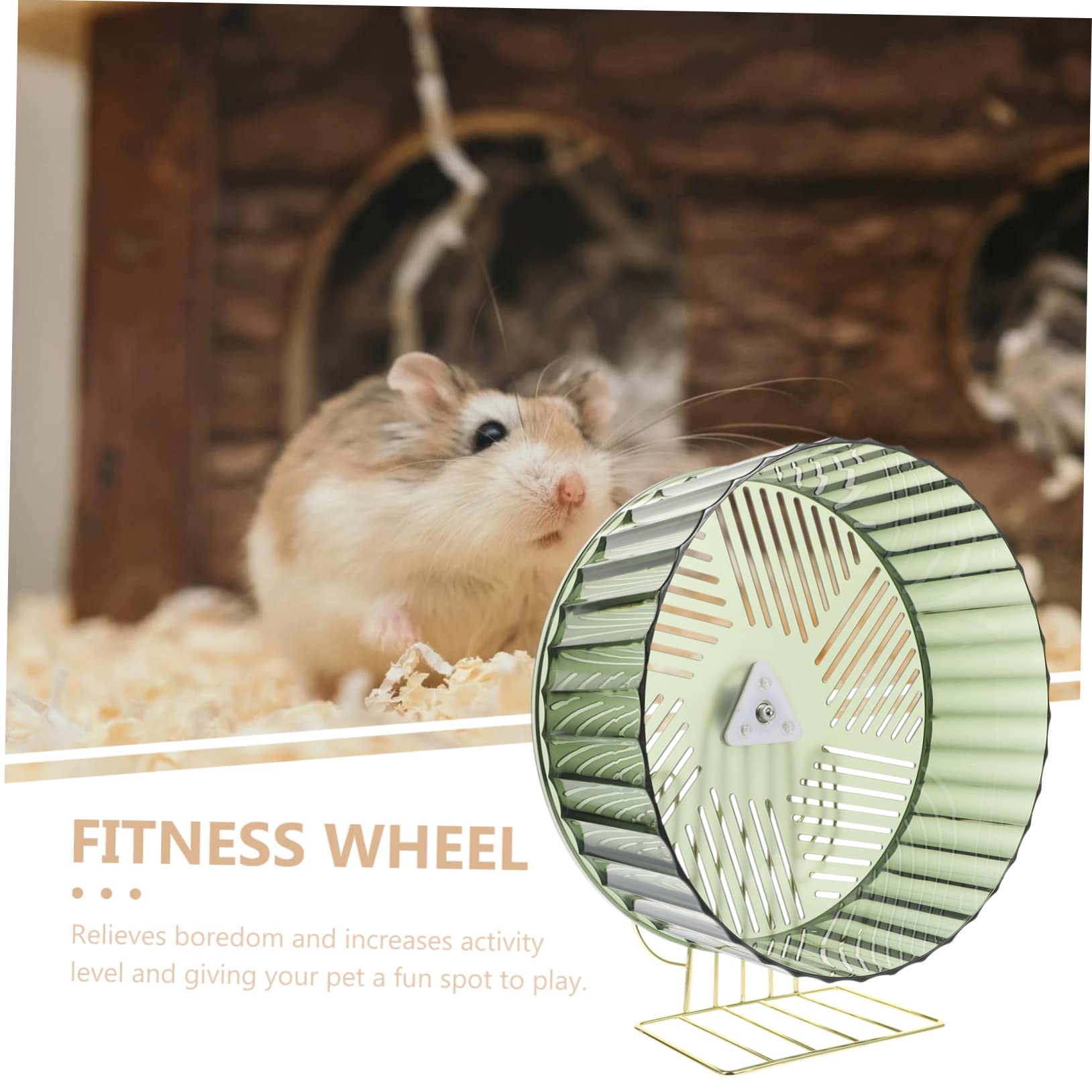 WOONEKY Rueda Silenciosa para Hámster Rueda Compacta para Ratas Juguete De Ejercicio para Erizos Accesorio para Chinchillas Estable para Jaulas De Hámster