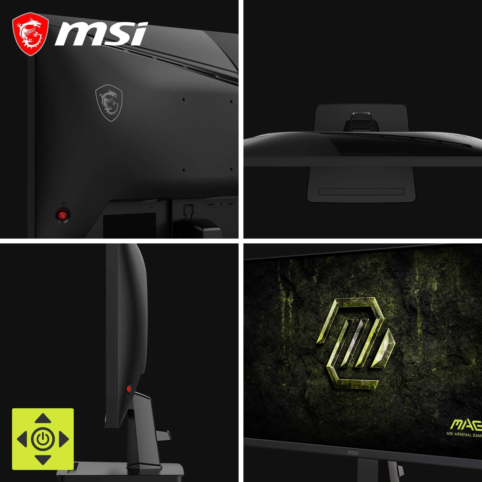 msi MAG 256FA E20 Monitor Gaming 24,5" 1920x1080 FHD Rapid IPS, 200 Hz, 0,5 ms, HDR Ready, AMD FreeSync Premium, Eye Care, AI Vision, HDMI 2.0b, DP 1.2a, senza cornice, compatibile VESA | Dalle Rapid IPS 1920x1080, 200Hz, 0,5ms, compatibile con VESA, HDMI