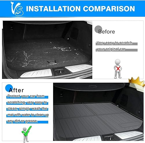 Vista 157 de Powerty Alfombrilla de maletero para Honda Pilot 2016-2021 2022, alfombrillas de carga TPE para todo tipo de clima, forro de carga para asiento