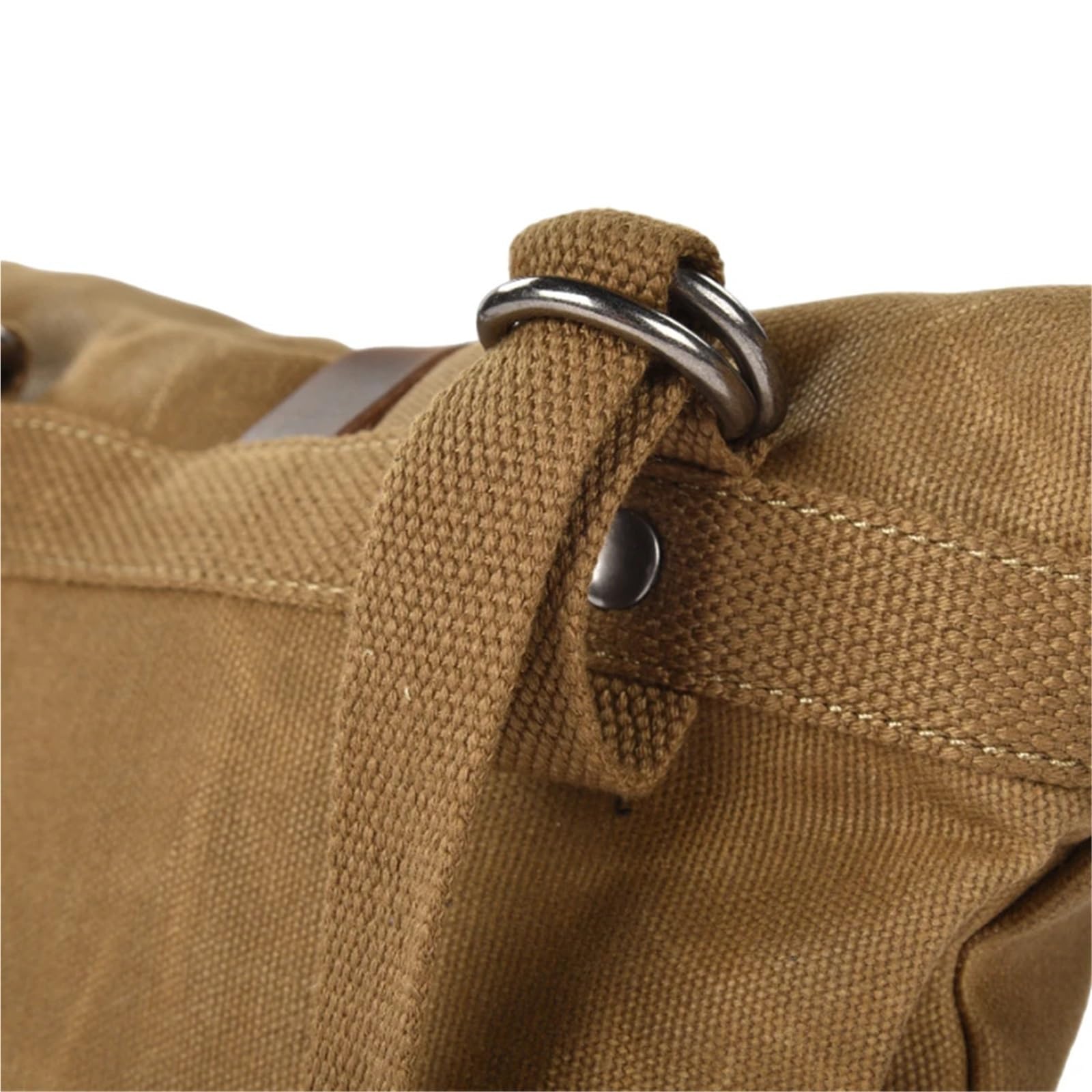 Motos Côté Cadre Sac Sacoche Latérale De Moto Vintage en Toile Imperméable À l'huile Et À La Cire Sac Moto(Khaki)