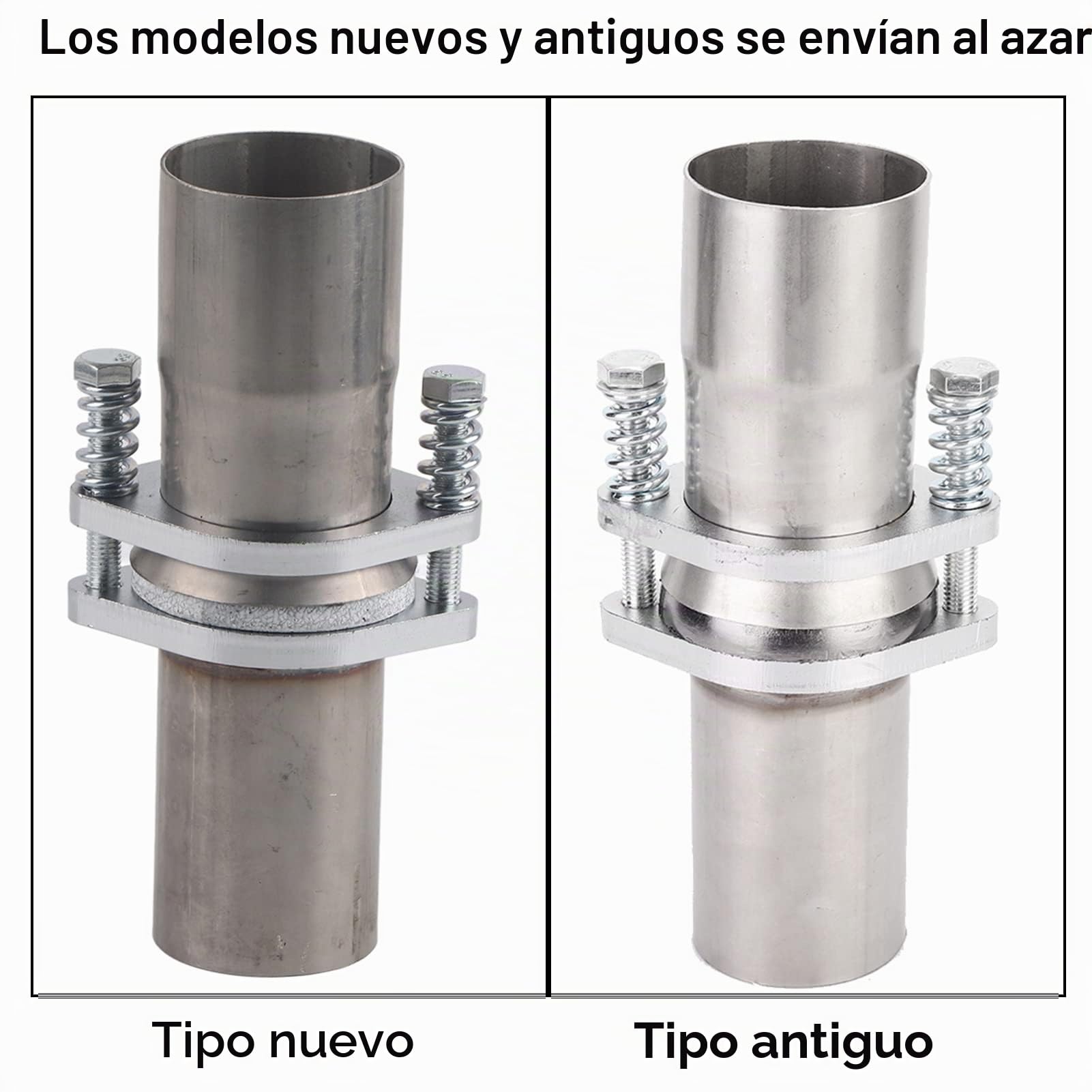 Tubo de escape con brida, kit de reparaci¨®n de tuber¨ªa de brida de perno de resorte de escape de reparaci¨®n r¨¢pida de acero universal de 2,5 pulgadas