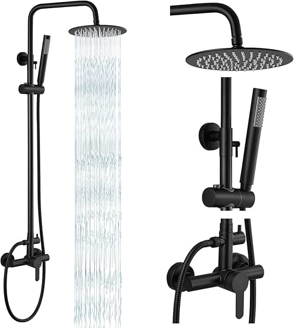 27 Coastal Bathroom Ideas With Relaxing Beach Vibes 179 gotonovo Outdoor Shower Fixtures SUS304 Stainless Steel Rain Shower Kit ...