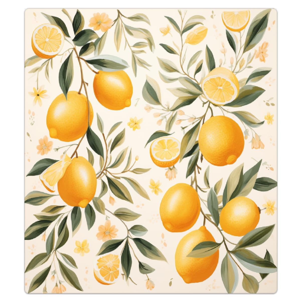 Aimant de lave-vaisselle citron 53x66 cm étanche pour habillage de réfrigérateur