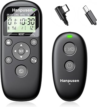 Hanpusen Rechargeable Wireless Timer Camera Remote Shutter Release for Sony