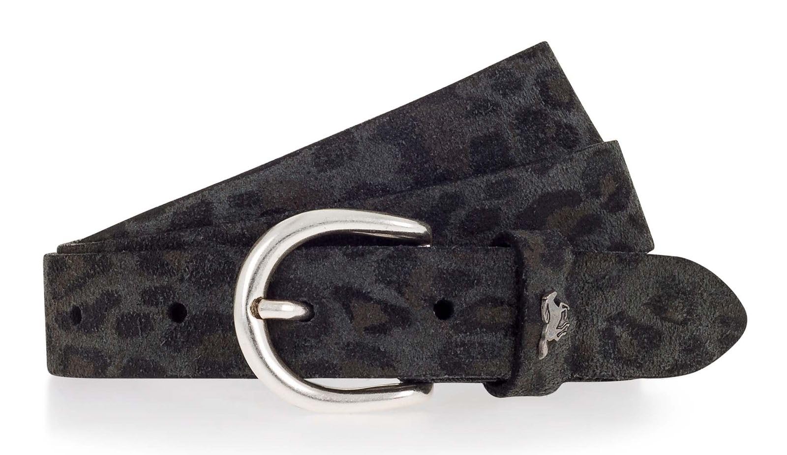 MUSTANG Leather Belt W110 Black - Anthracite, Black - anthracite, W110