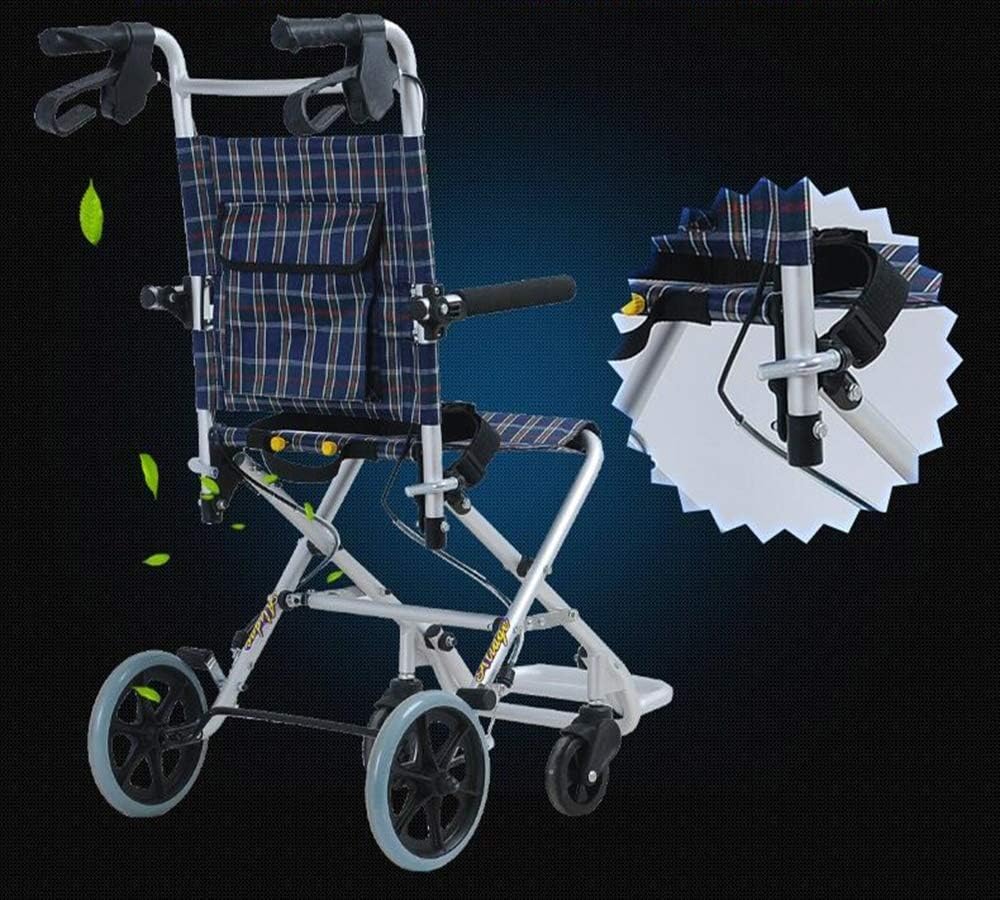 Old Casual Shopping Cart,4 Round Revolving Shopping Trolley,Folding Large Wheel Portable Push Chair Can Be in The Shopping Basket,Firm and Stable