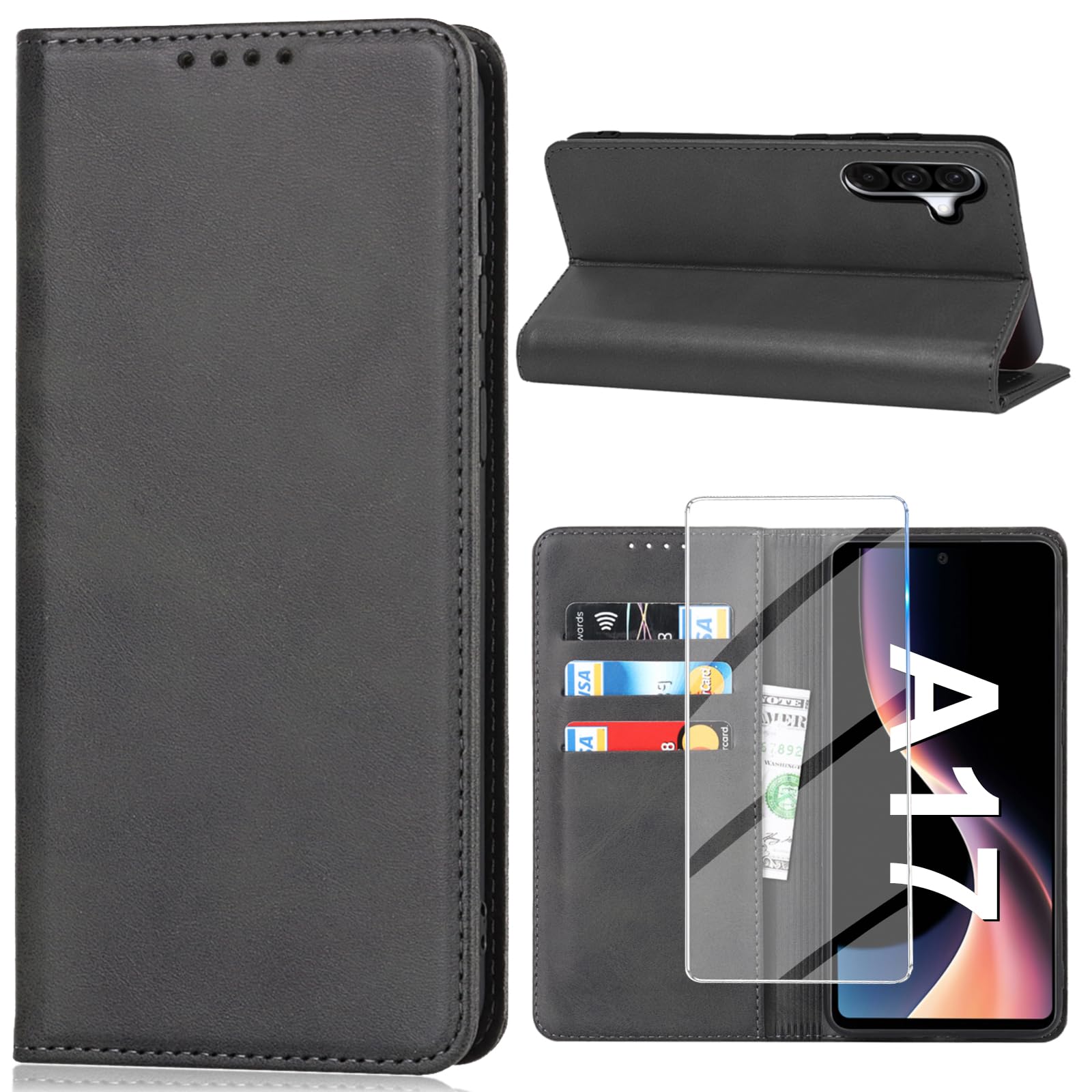 Vaki Handyhülle für Samsung Galaxy A12/A13/A14/A15/A16/A17/A33/A34/A35/A36/A37 Hülle mit Schutzfolie
