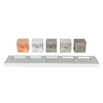 MIDWEST TUNGSTEN SERVICE Element 1 inch Cube Set (Tungsten/Copper/Titanium/Aluminum/Magnesium)