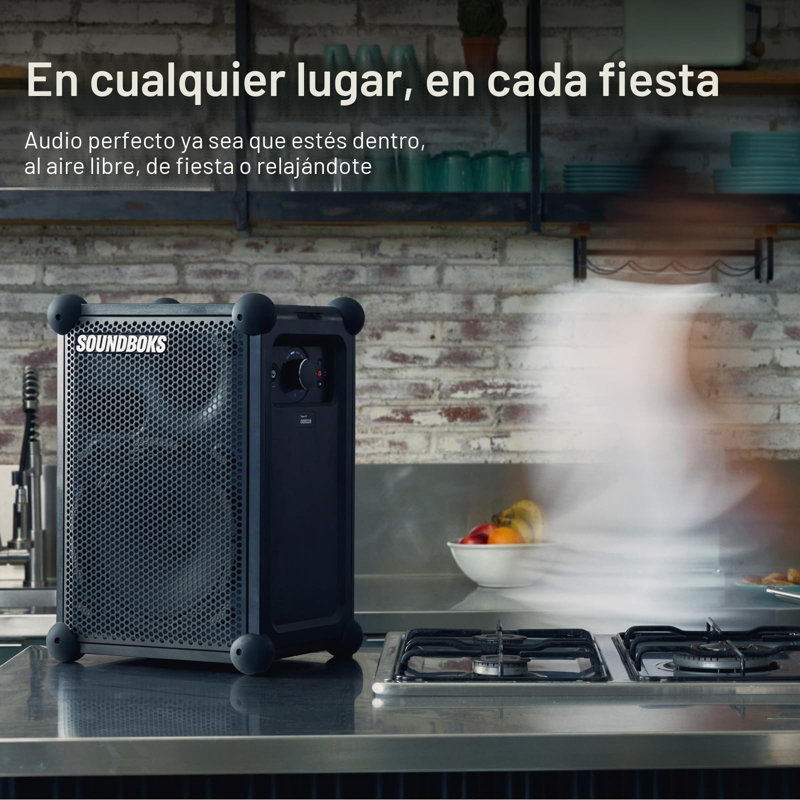SOUNDBOKS Mix – Altavoz Bluetooth portátil – Robusto e impermeable (IP65) – Batería USB-C – Extremadamente ruidoso – 121dB – Altavoz interior y exterior – 40 horas de autonomía – (negro)