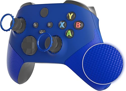 Miniatura 12 de eXtremeRate ASR versión Performance - Empuñaduras laterales de goma para Xbox Series X|S, Chameleon Purple Blue Rediseñed Grip Handle Face Plate