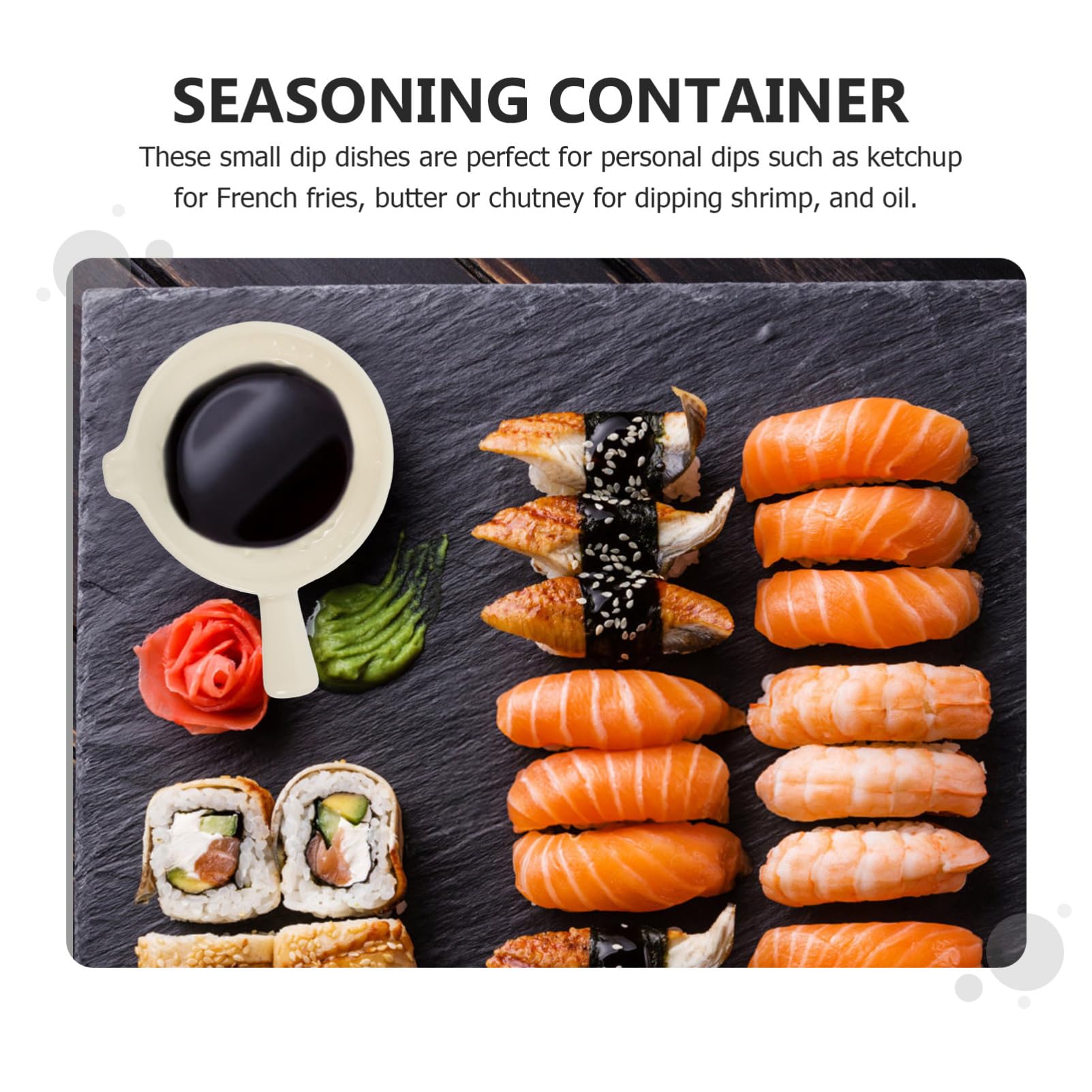 COLLBATH Dumpling Seasoning Plate Sauce Plates Food Seasoning Dishes Blove Sauce Pretzel Rods for Saucers Bread Bowl Dish Pan Chili Sauce Container Small Dipping Bowls Mini White Ceramics