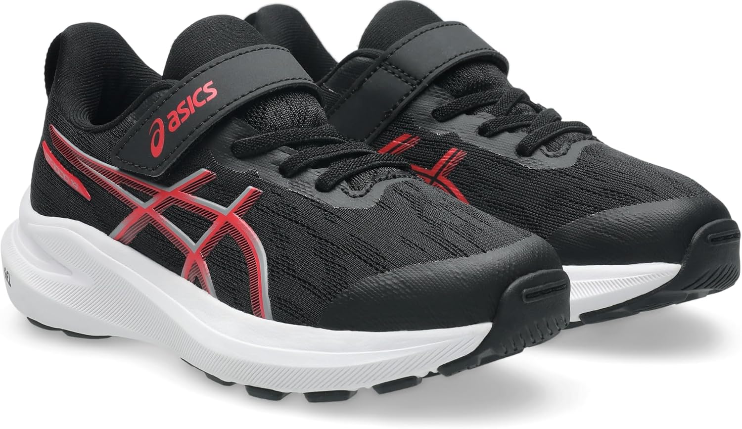 ASICS Unisex Children's Gt-1000 14 PS Running Shoes, Black Speed Red, 10 US
