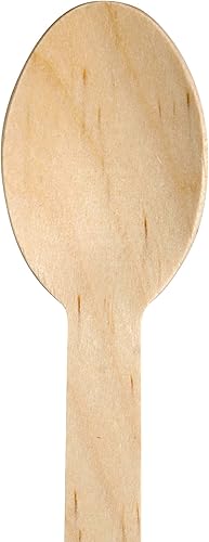 Miniatura 2 de Cucharas de madera compostables, suministros de fiesta biodegradables para cualquier graduación, Luau, Fiesta, Fiesta de té y más, suministros de