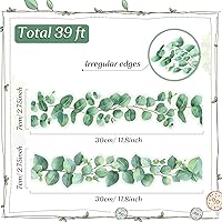 Vista 7 de Eucalyptus Die-Cut Border Trim Bulletin Board Classroom Bulletin Wall Decor Greenery Trim Border Tropical Leaves Greenery Wall Decoration Green
