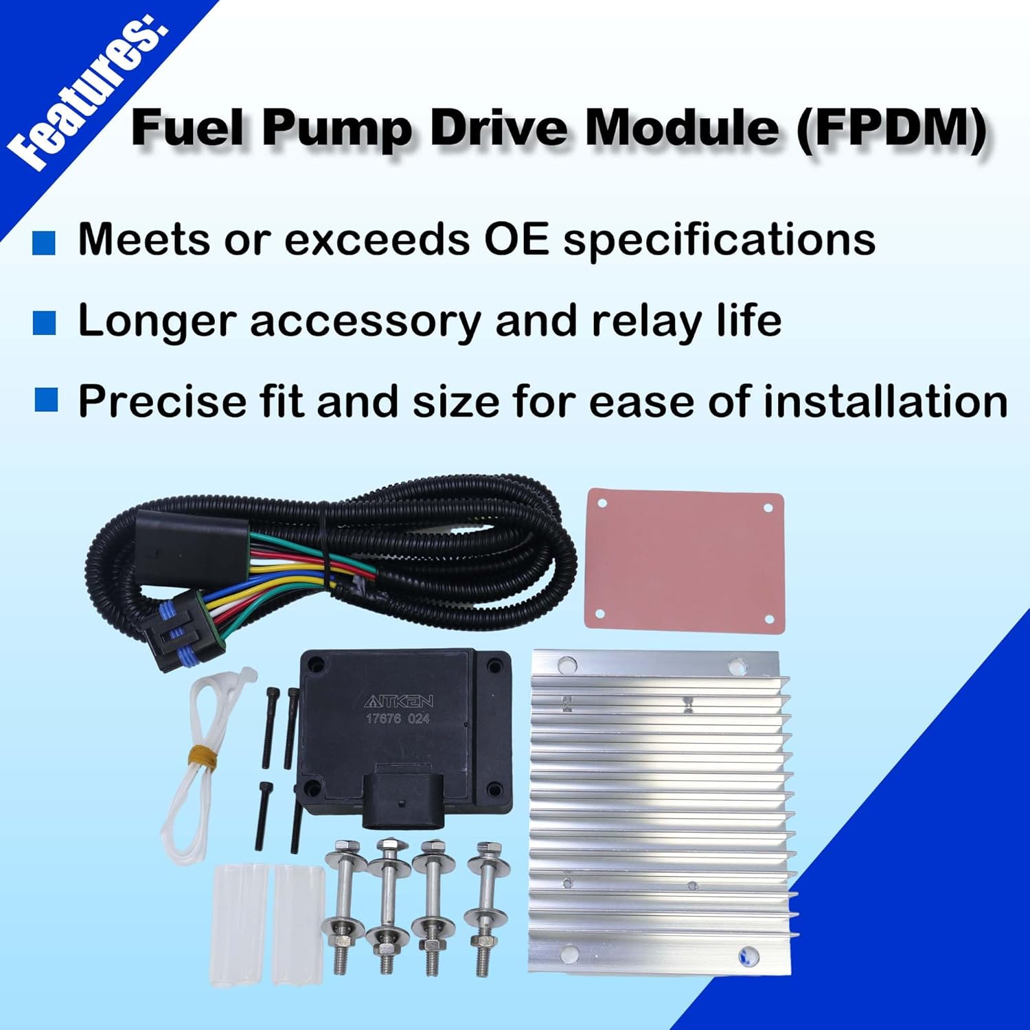AITKEN Diesel Engine Fuel Pump Drive Module Pump Mounted Driver GMT400 6.5 PMD/FSD with Relocation Kit for Chevrolet GMC Workhorse 6.5L Diesel Engine Replaces 19209057 12562836.