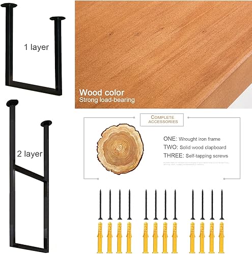 Miniatura 7 de Drsyffsup Estante de techo flotante suspendido para cocina, soporte de ollas para utensilios de cocina, soporte de flores para bar, garaje,