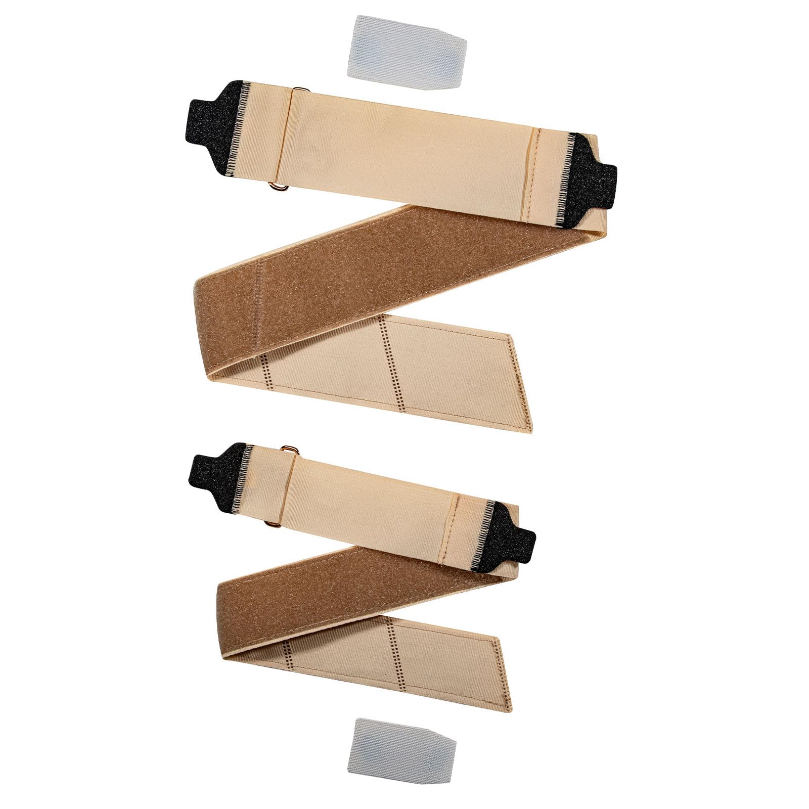 Allard Adult AFO Strap Set for Models 2.0 & 2½, Beige, D-Ring Cinch Style (Adult Medium)