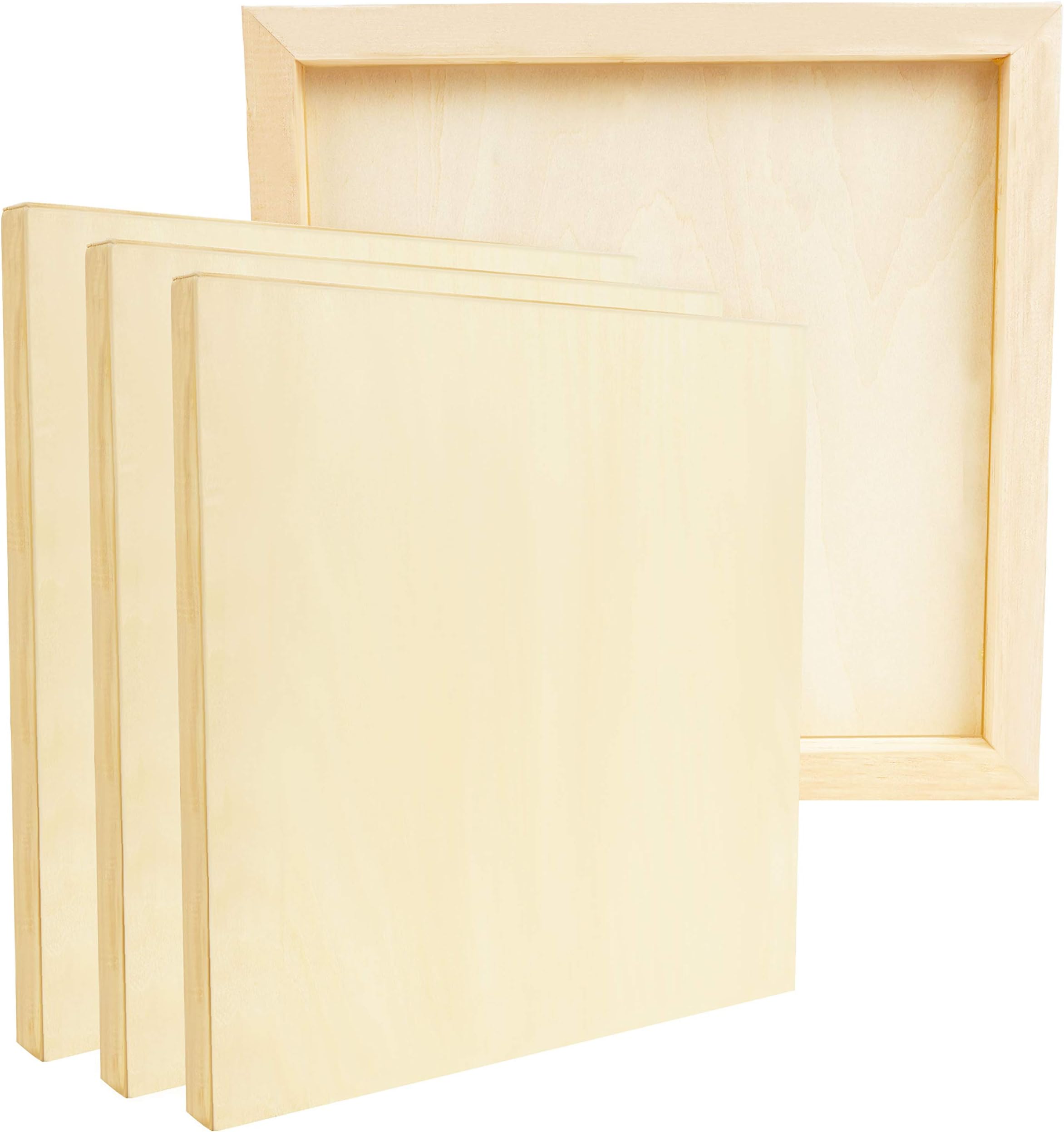 Annickee Lot De 10 Mini Chevalets De Table En Bois Avec 10 Toile A Peindre 15 X 15cm, Petit Chevalet En Bois Pour La Peinture 15 X 8cm, Avec 12 Pigment Acrylique