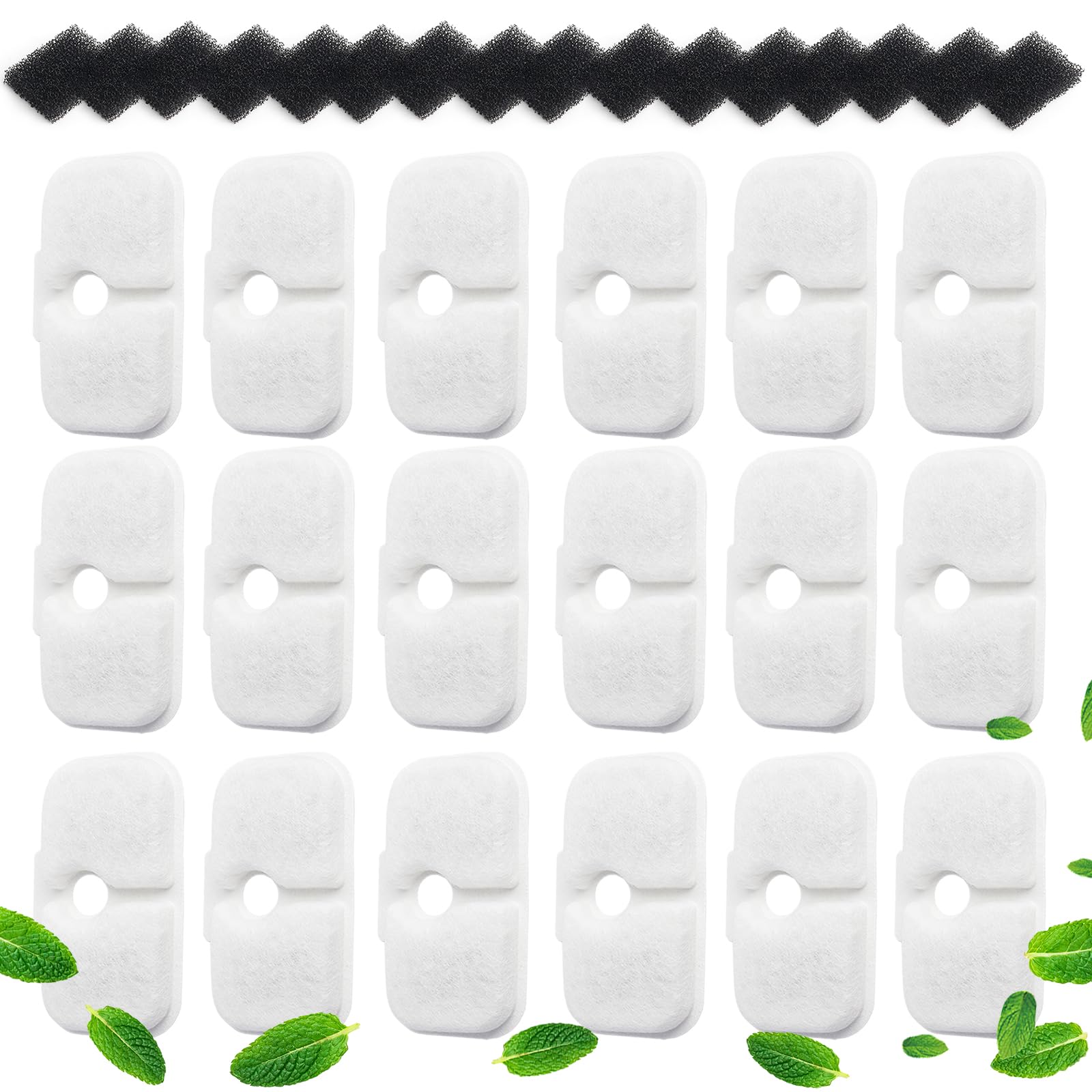 UBASTER Cat Fountain Filter, 16 Pack Compatible With PETLIBRO® Dockstream Cat Water Fountain PLWF005 / PLWF105 / PLWF115